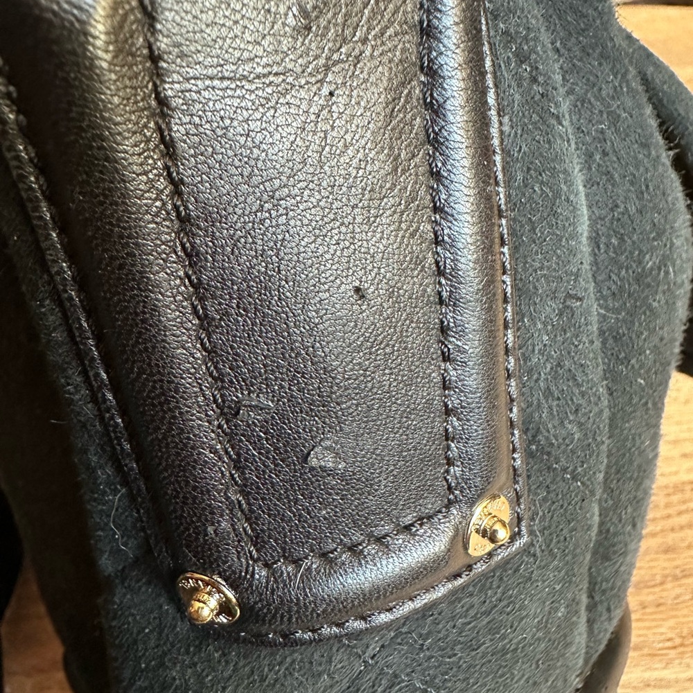 Chanel Crossbody suede and lambskin black in color. - Picture 14 of 16